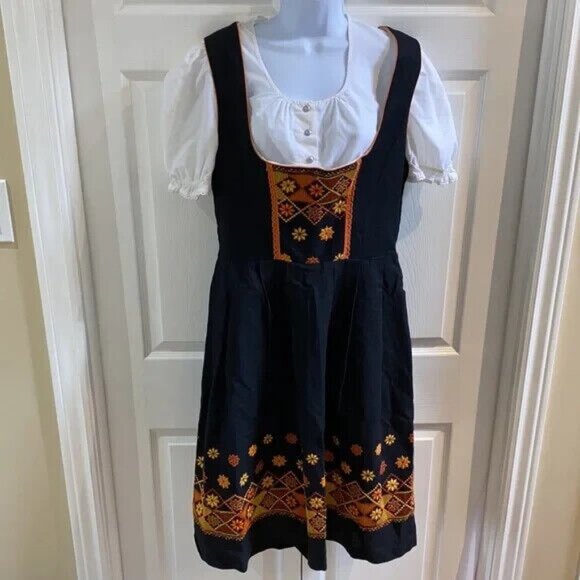 Heller Salzburger Trachten Netherlands German Oktoberfest Dirndl Dress Size 44 - Picture 2 of 13